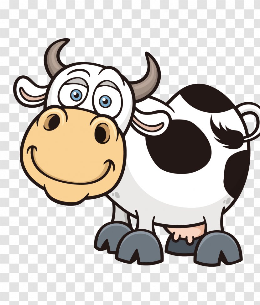 Cattle Cartoon Royalty-free Clip Art - Like Mammal - Dairy Cow Transparent PNG