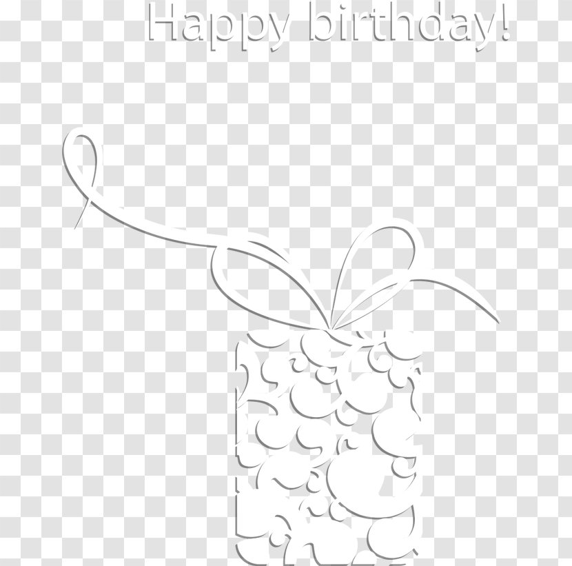Paper Black And White Pattern - Monochrome - Vector Gift Box Transparent PNG