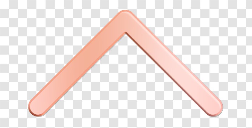 Arrow Icon Expand Less - Triangle - Peach Transparent PNG