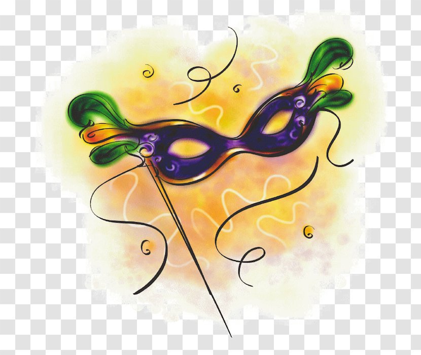 Mardi Gras In New Orleans Mask Masquerade Ball Clip Art - Membrane Winged Insect Transparent PNG