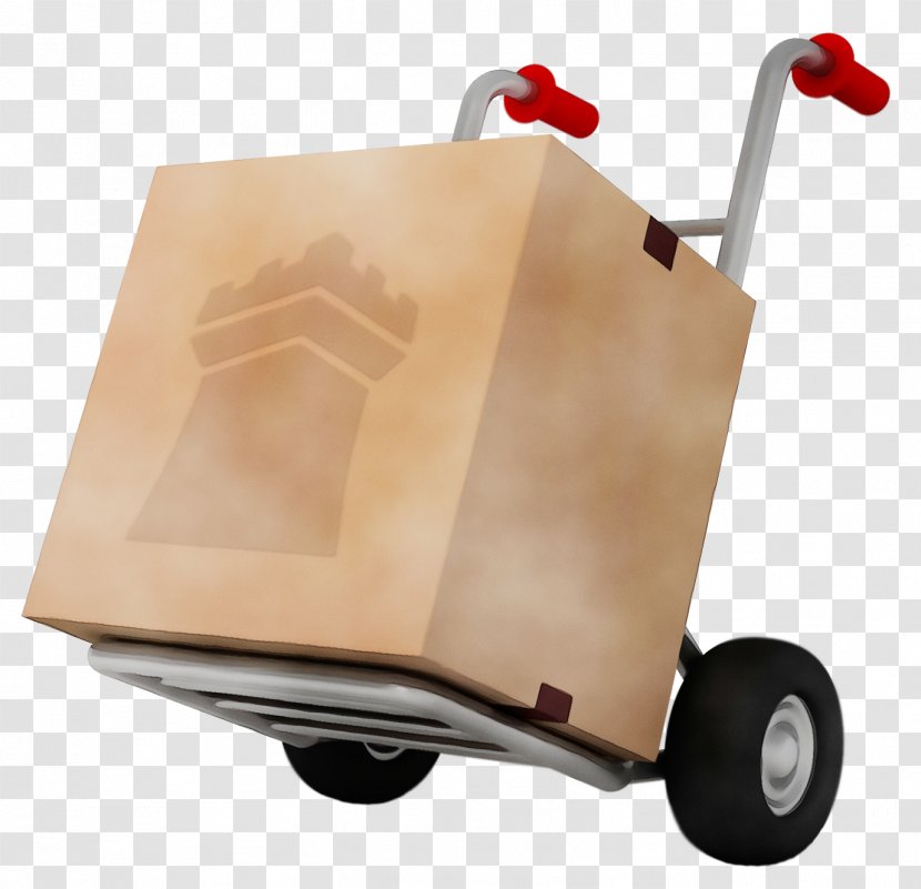 Vehicle Transport Rolling Wheel Cart - Package Delivery Beige Transparent PNG