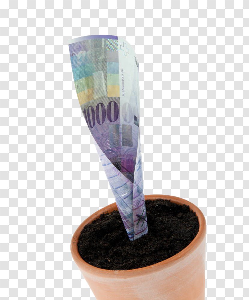 Stock Photography Flowerpot Interest Rate - The Banknotes In Pots Of Soil Transparent PNG