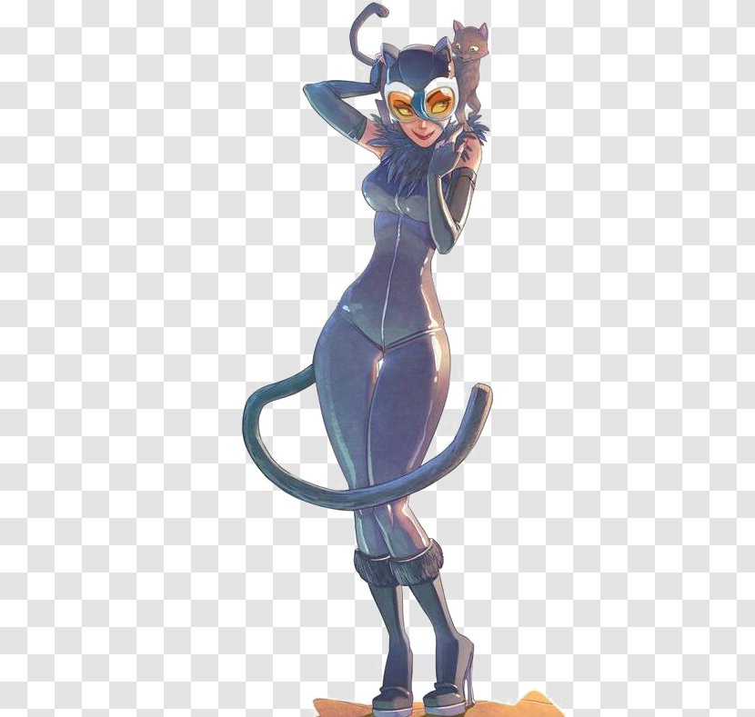 Catwoman Drawing Comics Character Illustration - Figurine Transparent PNG