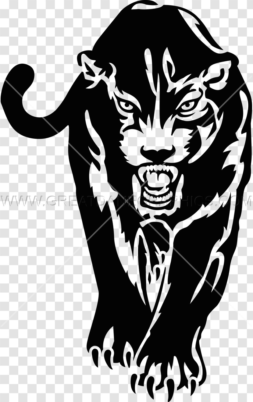 Black Panther Jaguar Stencil Clip Art Transparent PNG