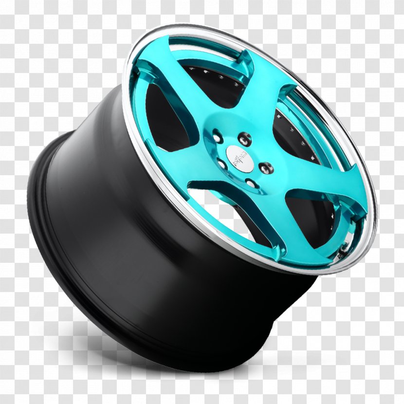 Alloy Wheel Car Spoke Rim - Electric Blue Transparent PNG