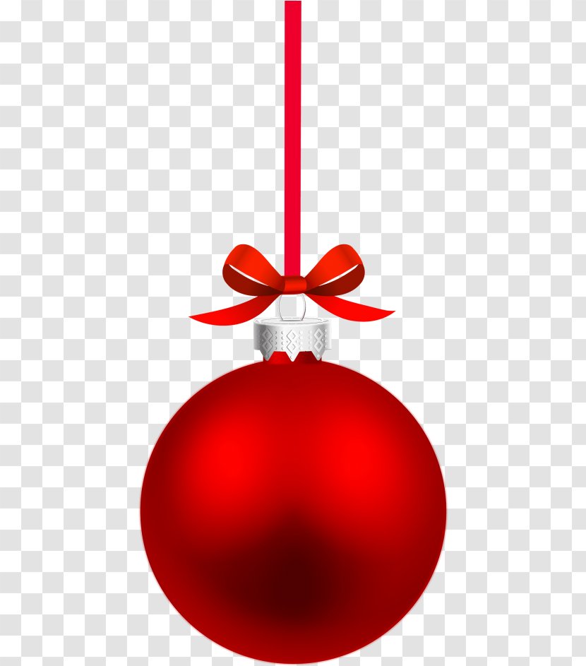 Red Christmas Ribbon - Ornament - Sphere Transparent PNG