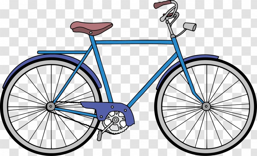 Clip Art: Transportation Bicycle Free Content Art - Frame - Blue Cross Bike Transparent PNG