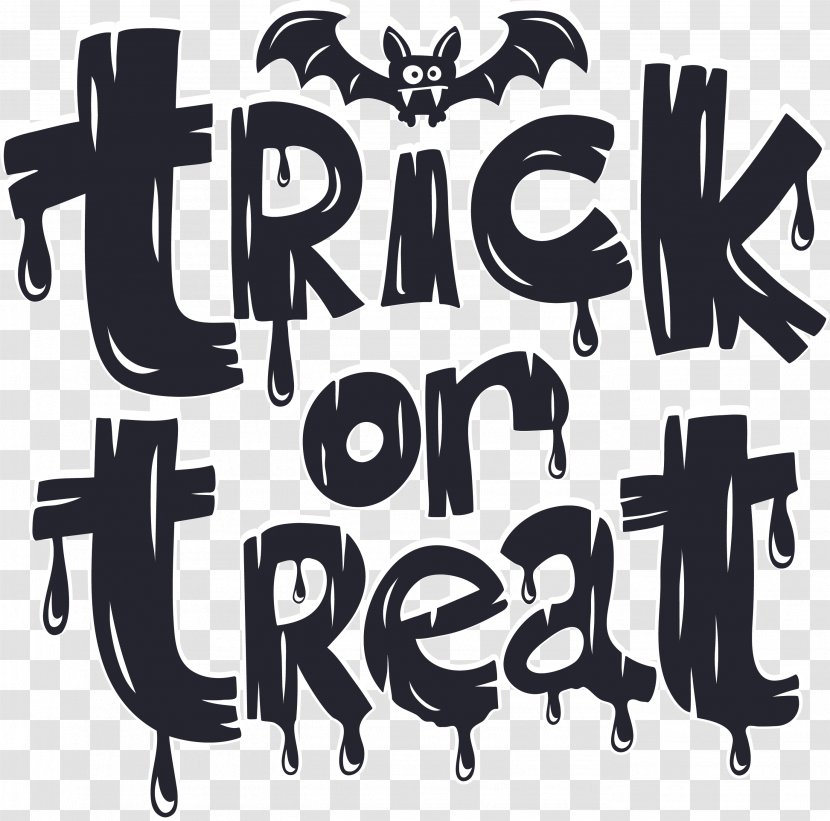 Halloween Euclidean Vector - Black And White - English Art Words Transparent PNG