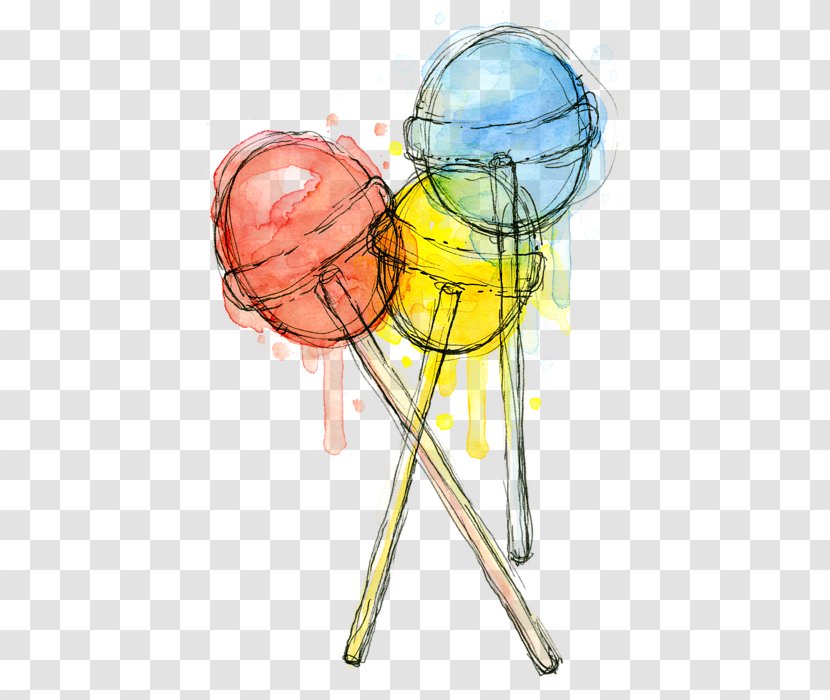Lollipop Gummy Bear Candy Art Watercolor Painting - Shop Transparent PNG