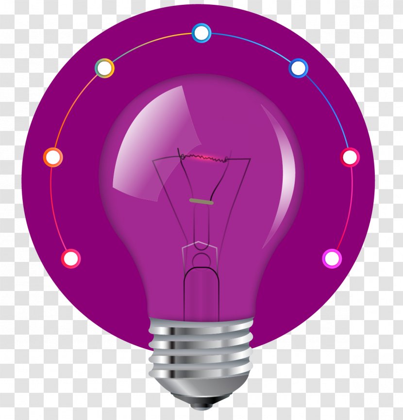 Incandescent Light Bulb Lamp Euclidean Vector Lighting - Christmas Lights - Purple Creative Transparent PNG