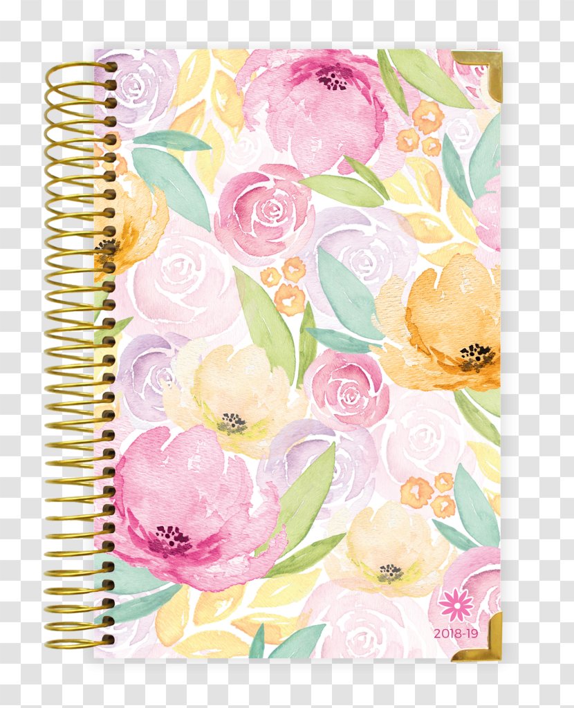 Paperback 0 Personal Organizer Hardcover - Petal - Watercolor Blooming Transparent PNG