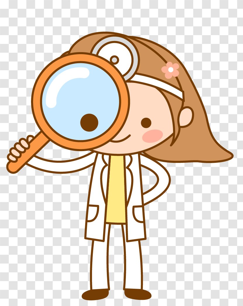 Cartoon Magnifying Glass - Flower - Vector Doctor Holding A Transparent PNG