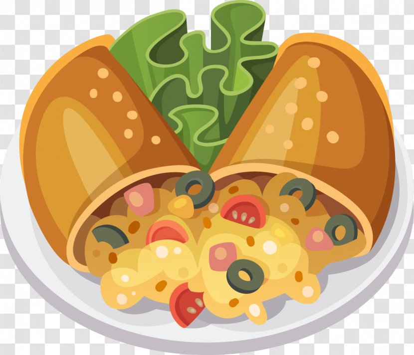 Fried Rice Chicken French Fries Egg - Hand Painted Yellow Transparent PNG