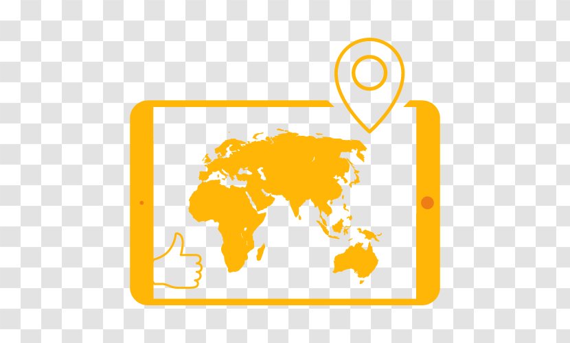World Map Robinson Projection - Yellow - Private Practice Transparent PNG