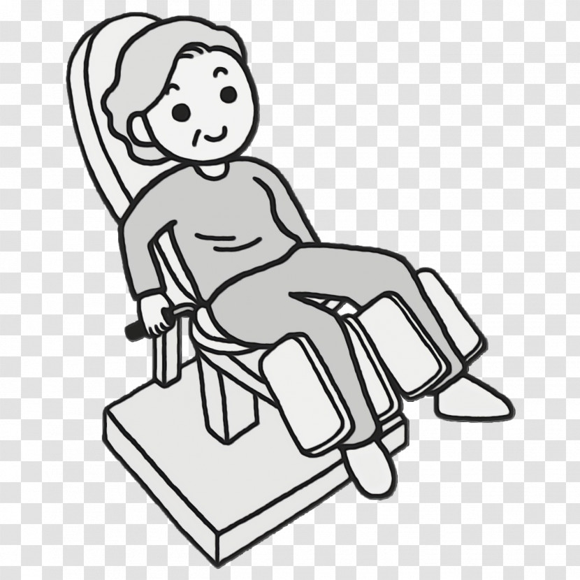 Human Line Art Chair Cartoon Transparent PNG