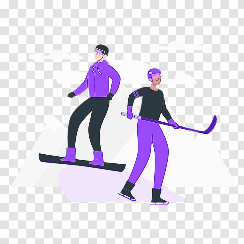 Ice Skate Ice Skating Ski Pole Winter Sports Skiing Transparent PNG
