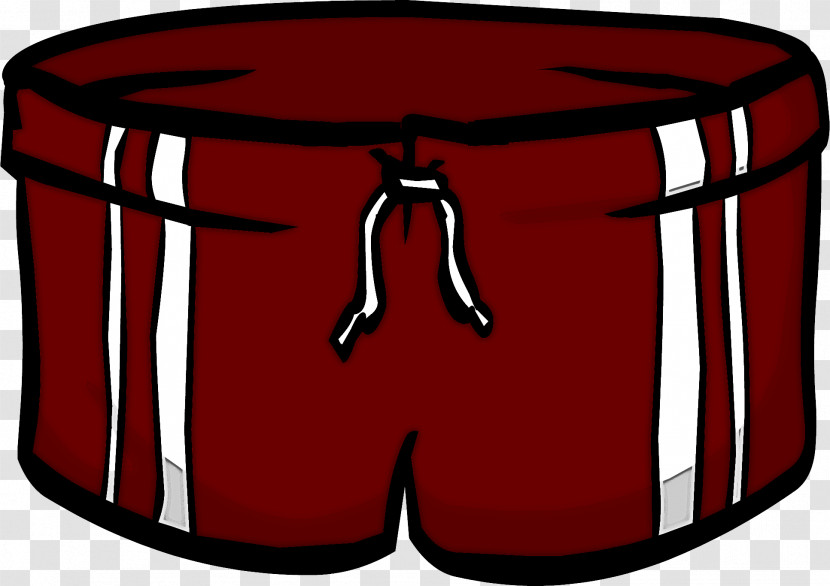 Red Swim Brief Trunks Transparent PNG