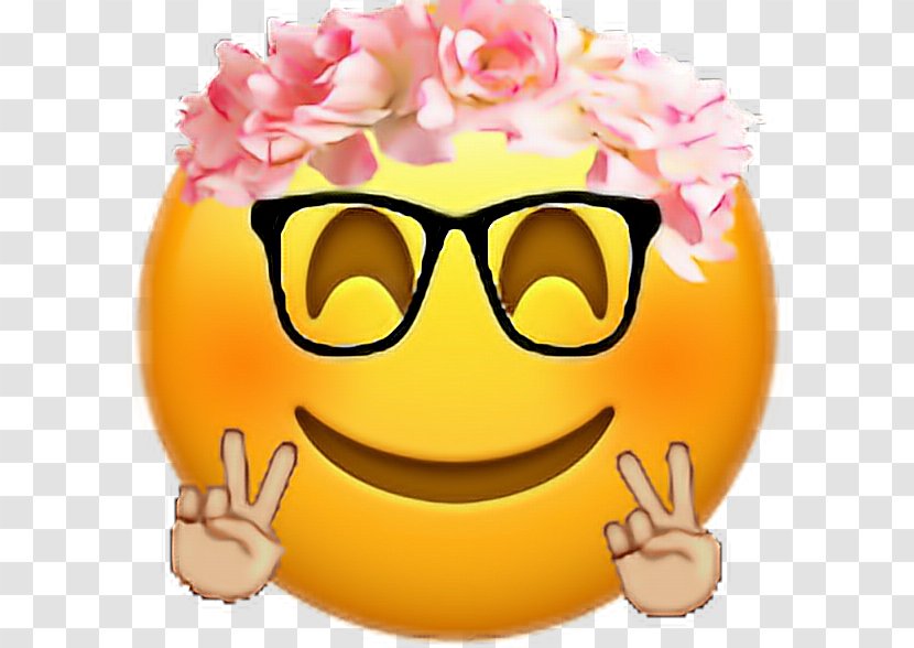 Smiley Emoji Sticker Clip Art Emoticon - Flower - Cro Background Transparent PNG