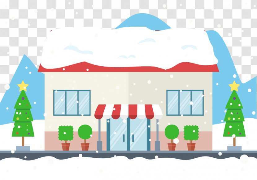 Paper Shopping Retail - Christmas - Snow Store Transparent PNG