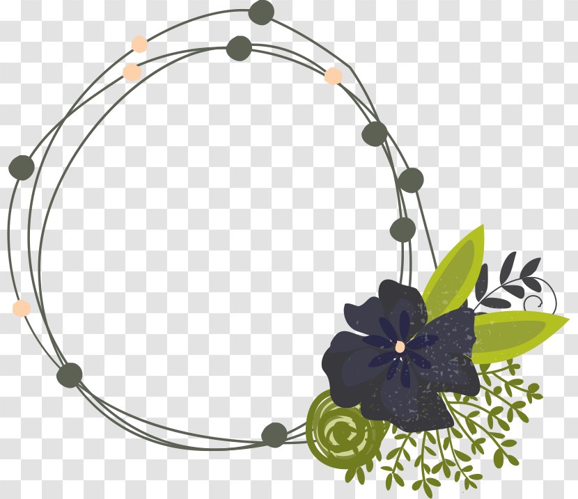 Plant Circle Euclidean Vector Vine - Round Decorative Plants Transparent PNG