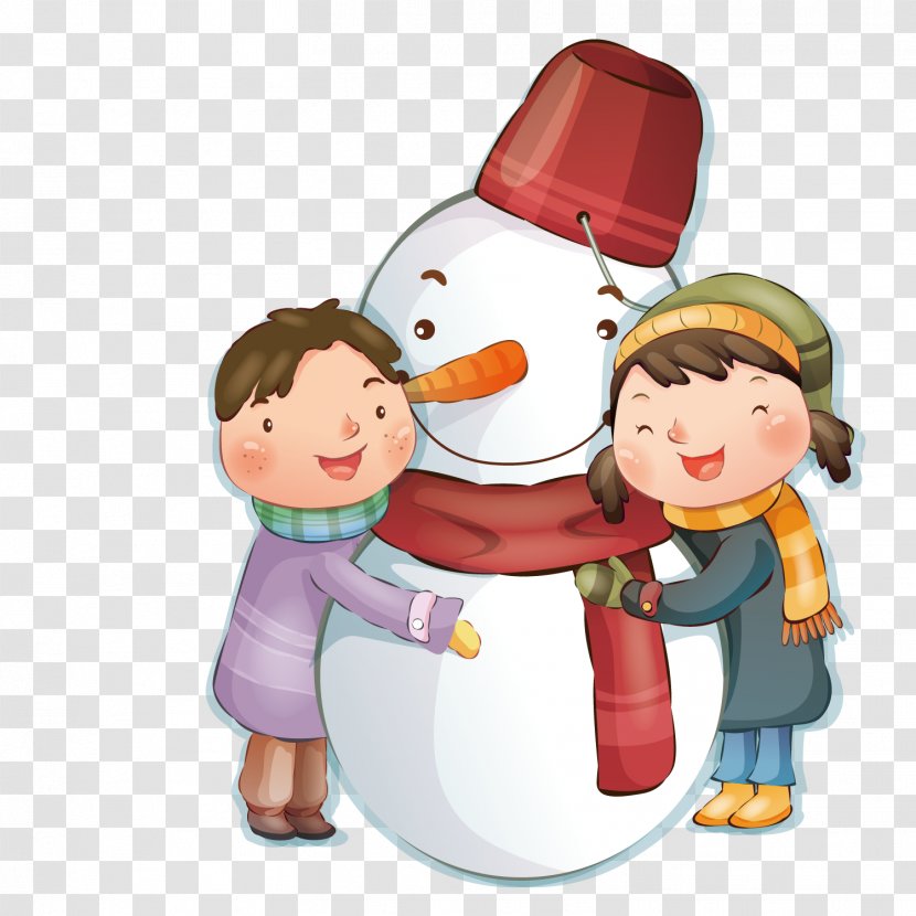 Cartoon Photography Desktop Wallpaper Winter - Hand - A Couple Holding Snowman Transparent PNG