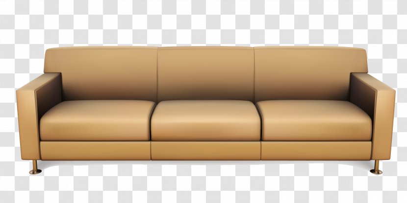 Couch Furniture Living Room - Vexel - Brown Sofa Material Picture Transparent PNG