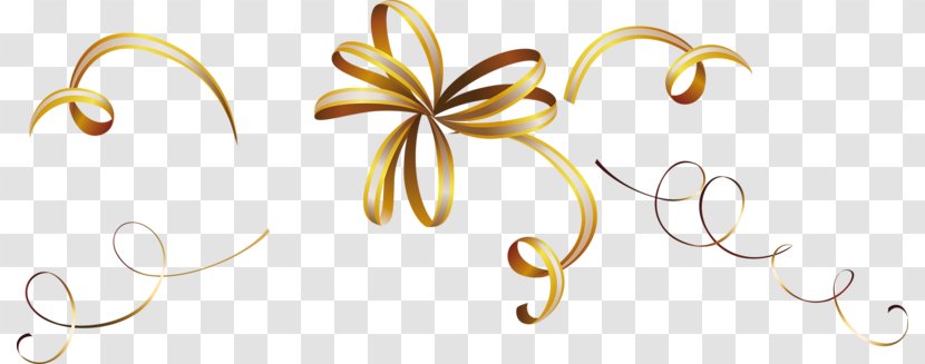 New Year Clip Art - Body Jewelry - Golden Ribbon Transparent PNG