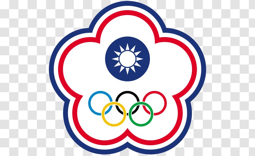 Chinese Taipei Olympic Flag 2018 Winter Olympics Games - Symbols Transparent PNG