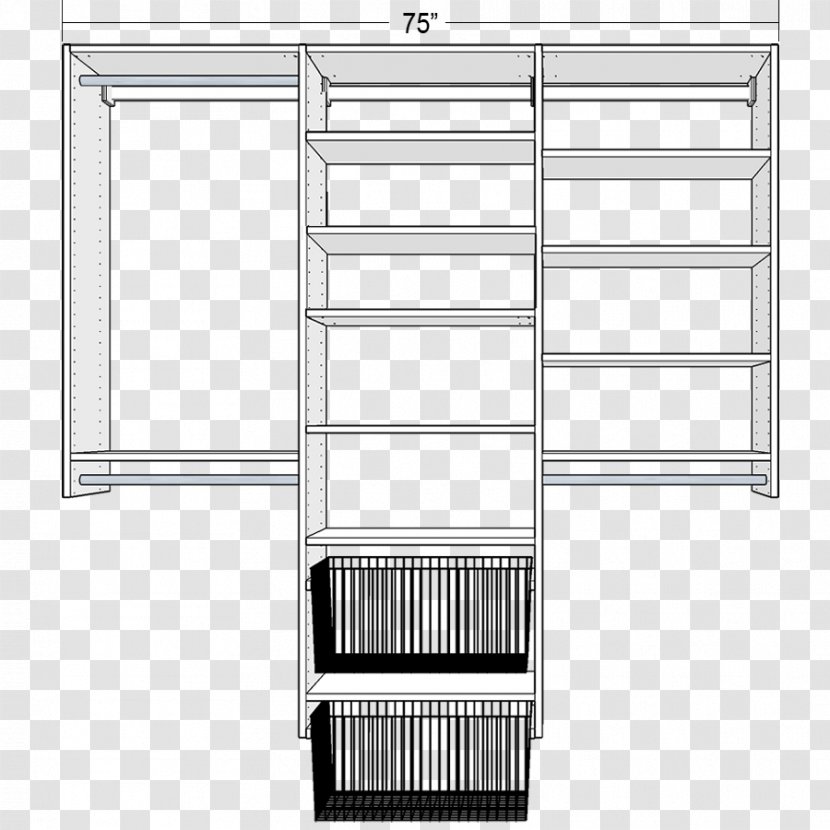 Furniture Line Angle - Shelving - Closet Transparent PNG