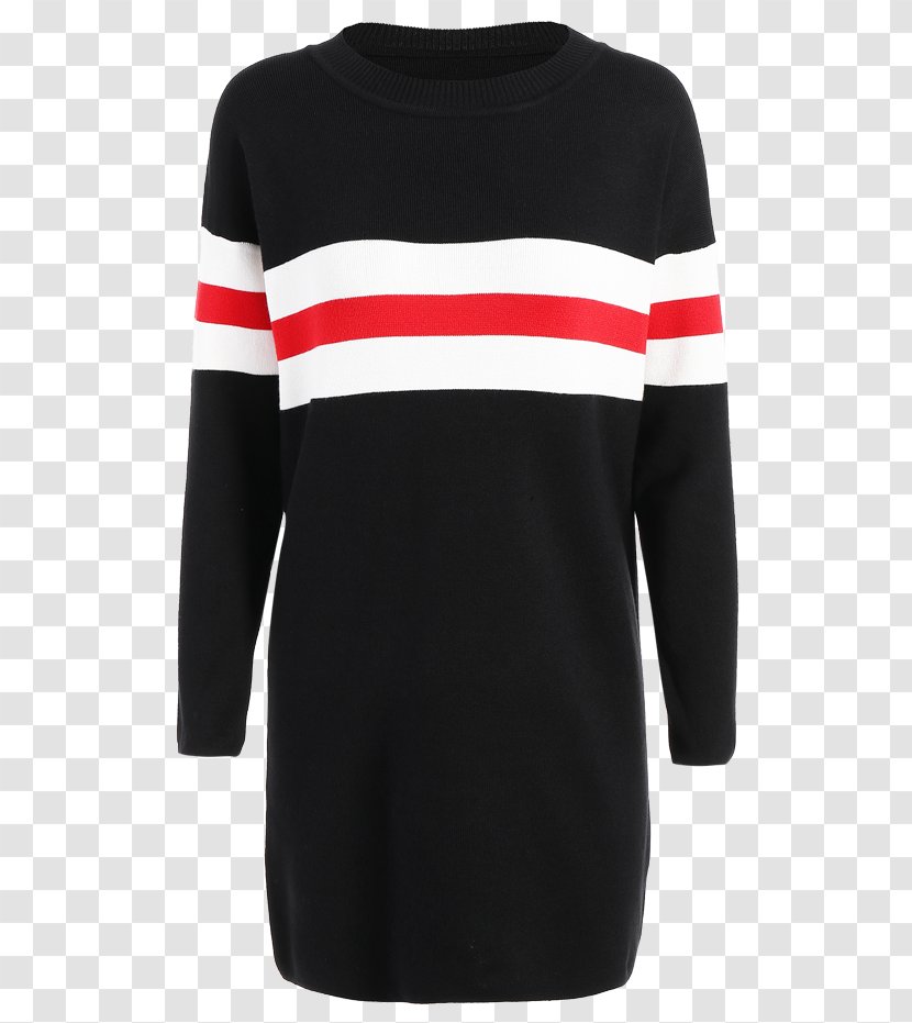 Sleeve Sweater T-shirt Clothing Dress - T Shirt - Striped Dresses Transparent PNG