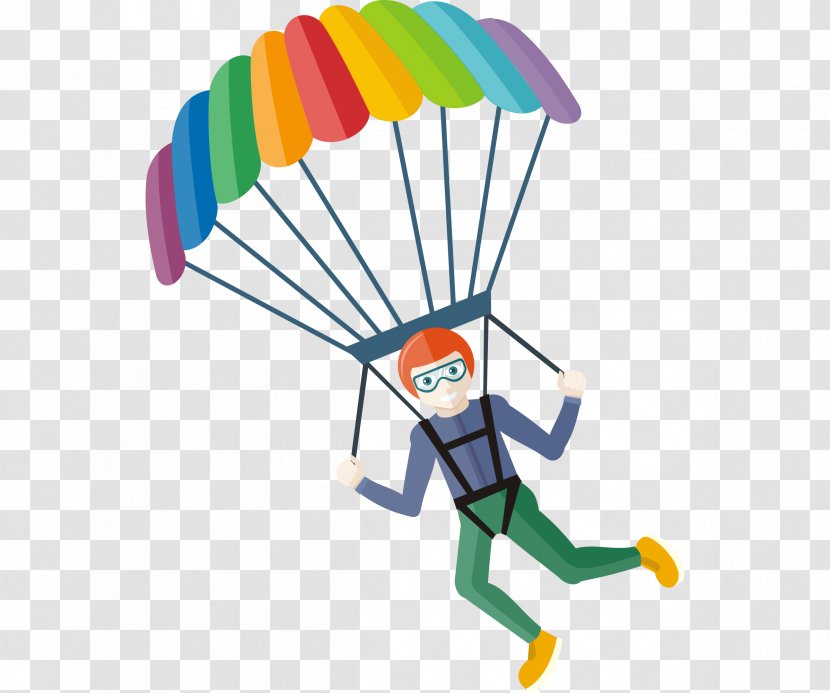 Parachuting Clip Art Parachute Cartoon - Extreme Sport - Authentic Movement Transparent PNG