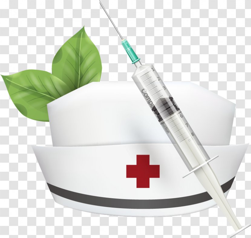 Green Leaf Pattern Painted Barrel Nurse Hat - Health Beauty - S Cap Transparent PNG