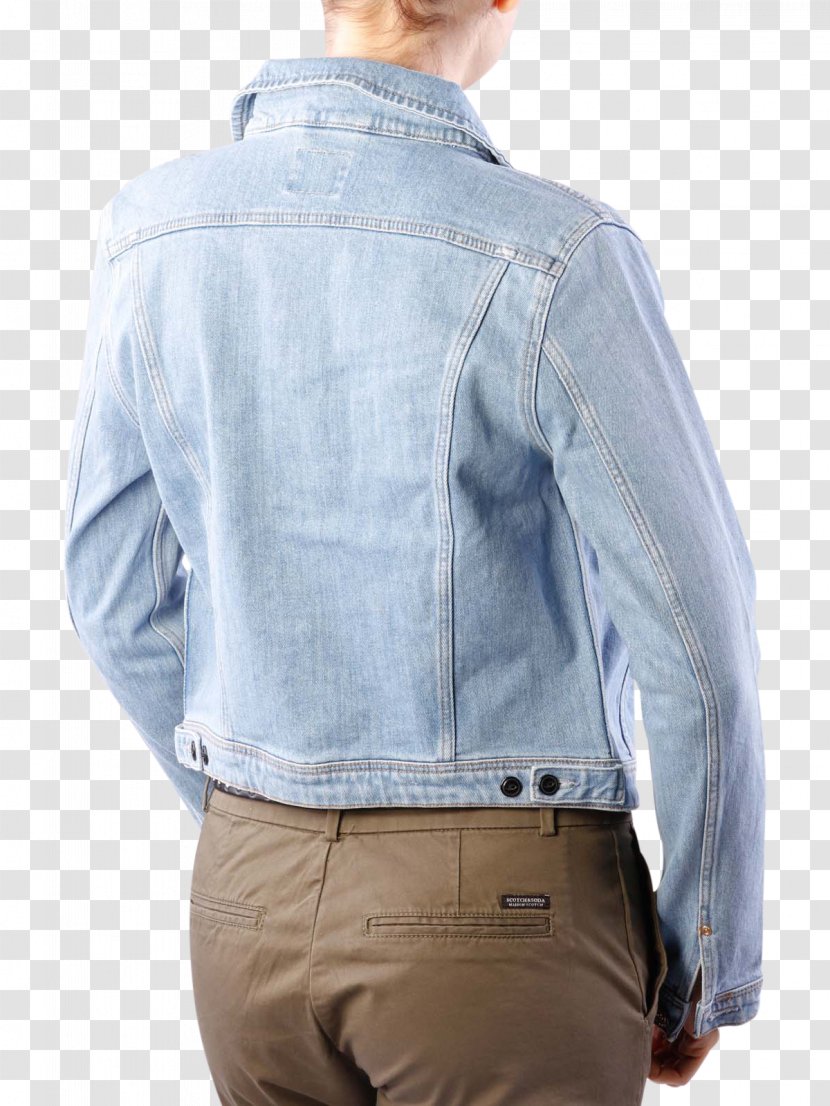 Denim Sleeve Jacket Pocket Jeans - Button Transparent PNG