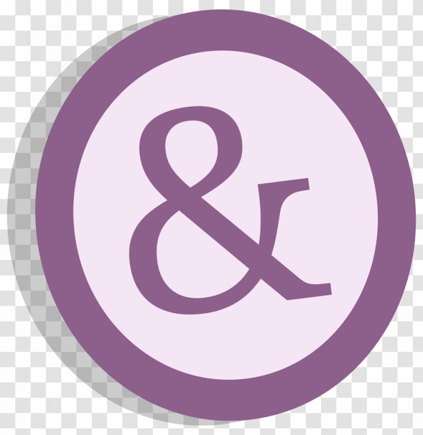 Symbol Character Typography Ampersand - Purple - Vote Transparent PNG