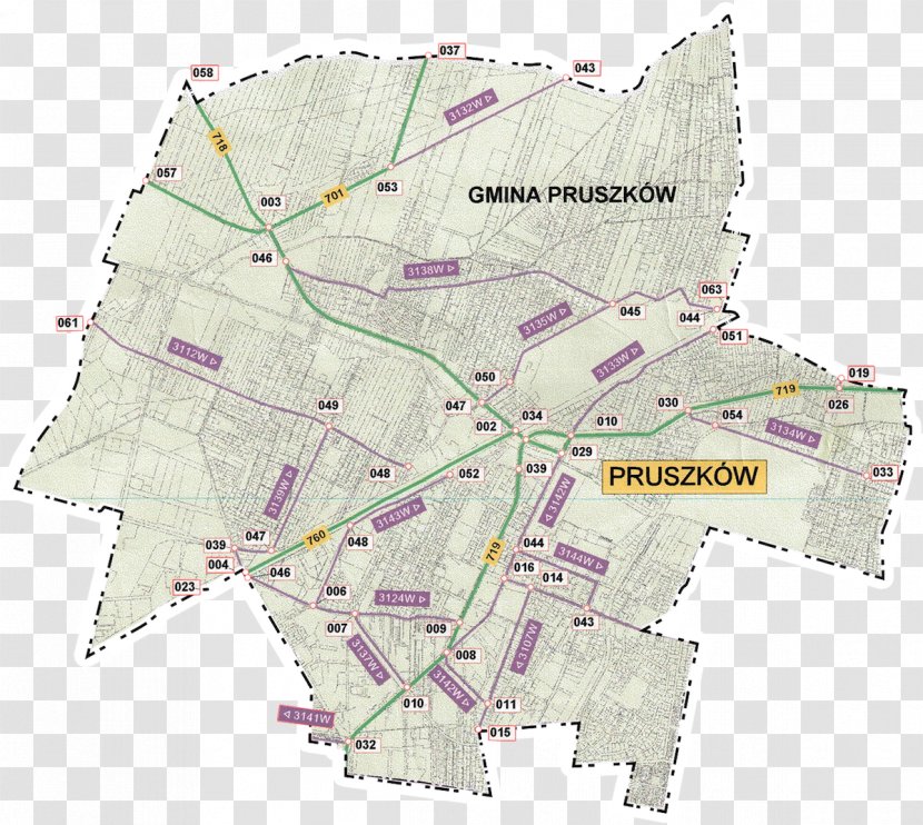 Pruszków County Gmina Prószków Droga Gminna Map Road - Area Transparent PNG