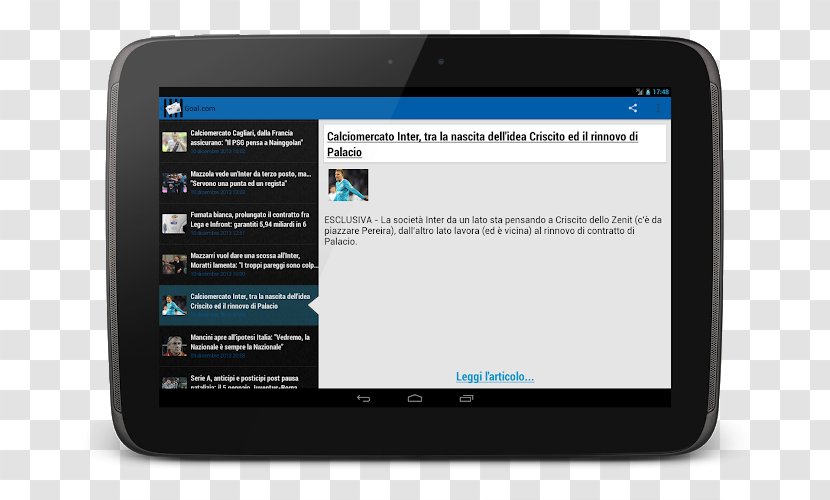 Computer Program Inter Milan Handheld Devices Tablet Computers - Brand - Android Transparent PNG