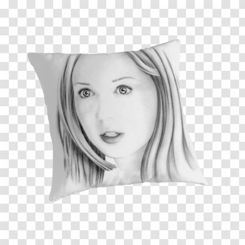 Cushion Monochrome Photography Drawing Throw Pillows - Karen Gillan Transparent PNG