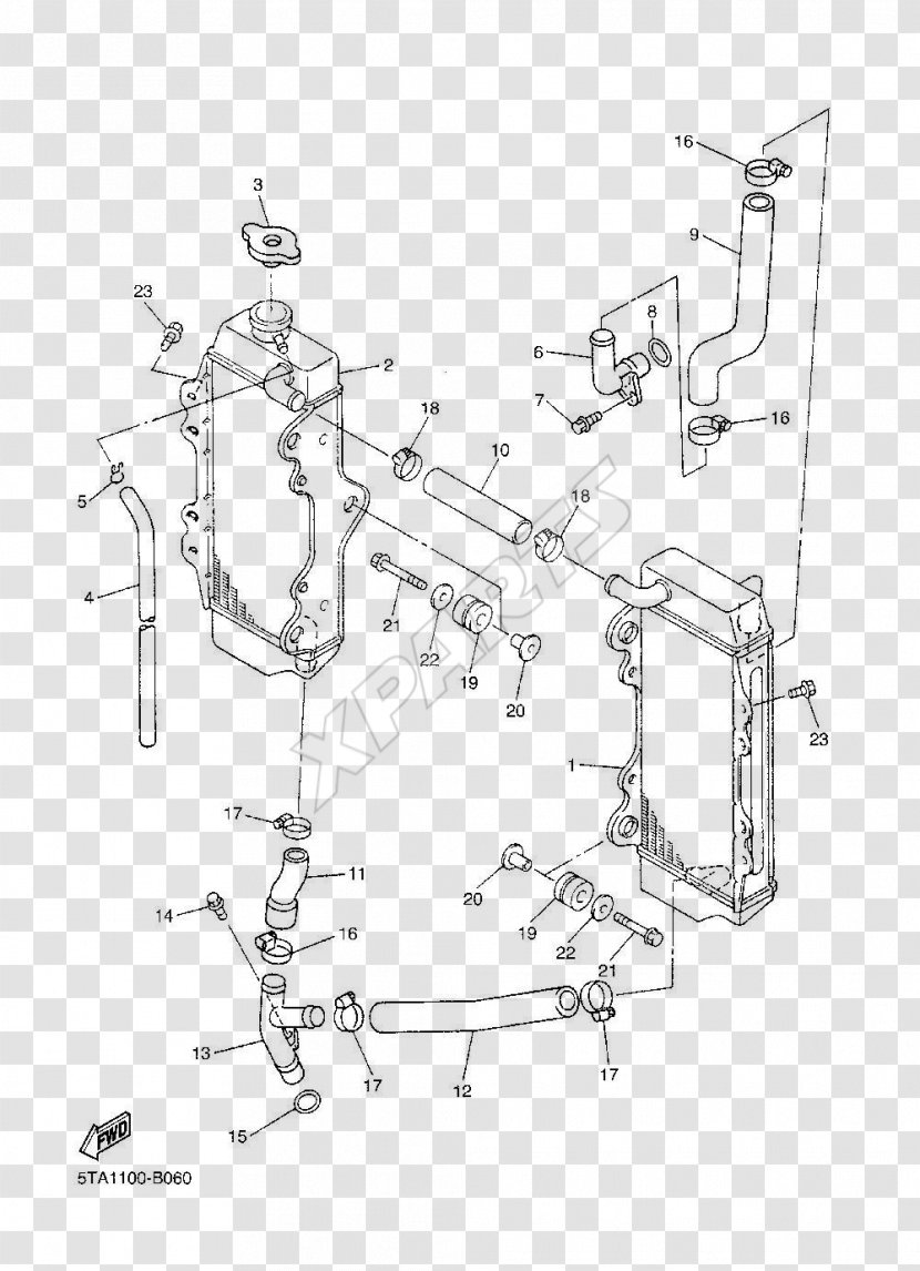 Yamaha Motor Company Car Motorcycle Grizzly 600 All-terrain Vehicle - Hardware Accessory - Radiator Transparent PNG