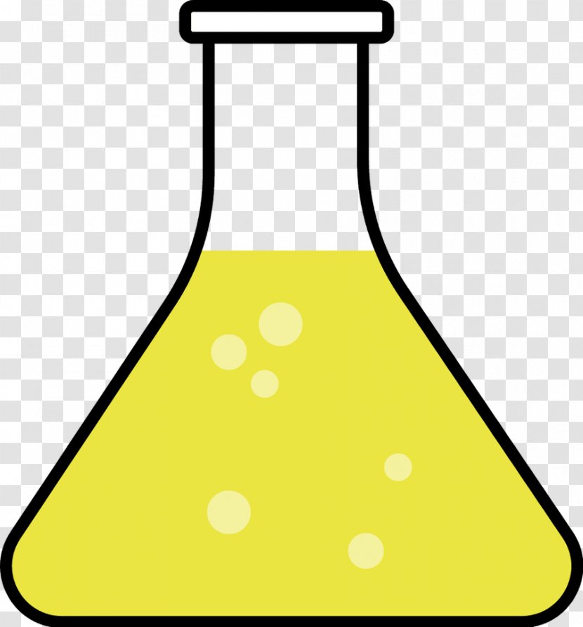 Yellow Area Font - Science Beaker Cliparts Transparent PNG