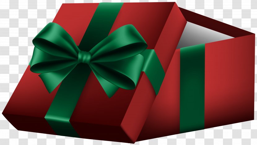 Gift Box Ribbon Clip Art - Open Red Transparent PNG