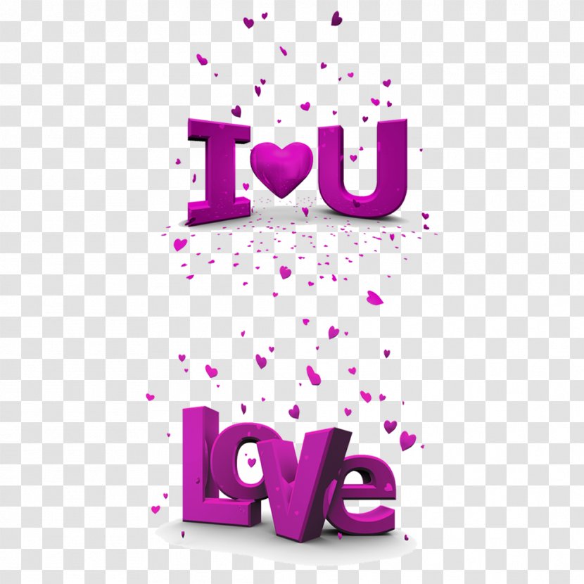 Love Romance Valentines Day Heart - Magenta - I You Purple Material Transparent PNG