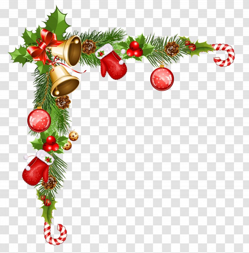 Christmas Ornament Santa Claus Clip Art - Evergreen - Transparent Decorative Ornaments Clipart Transparent PNG