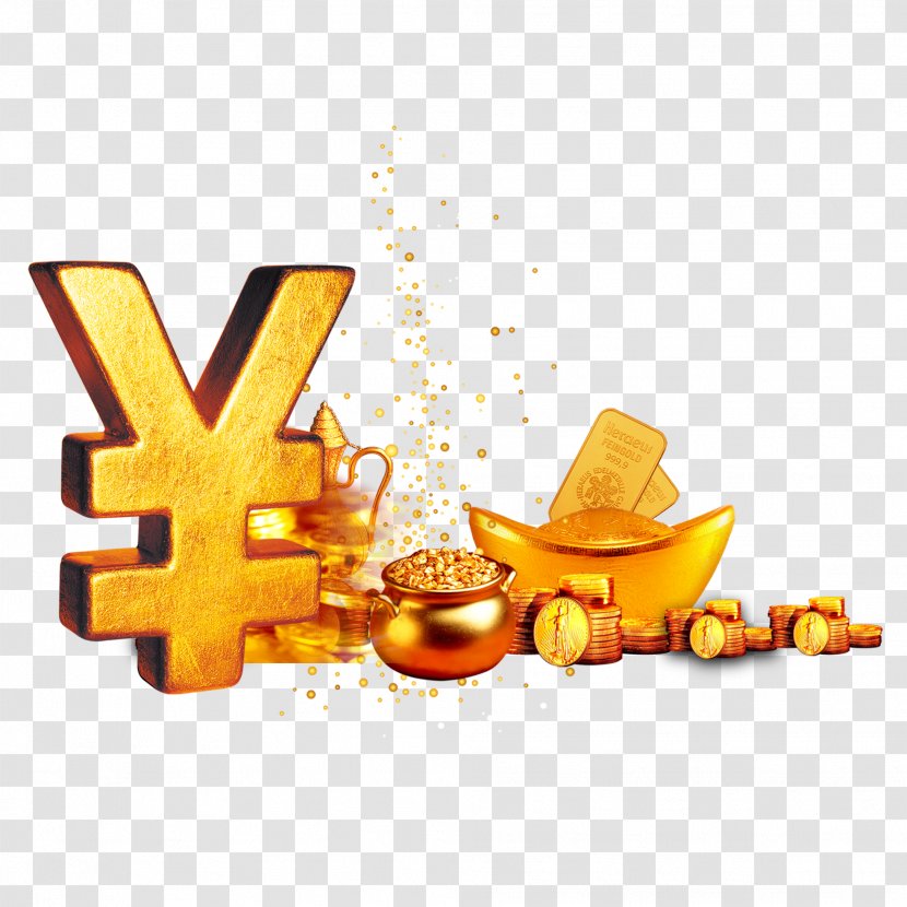Renminbi Currency Symbol Loan Service - Text - Vector Ingot Gold Coin Picture Transparent PNG