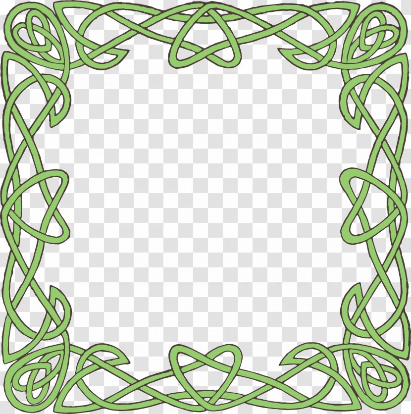 Borders And Frames Celtic Knot Celts Clip Art - Plant Stem - Border-design Black Transparent PNG
