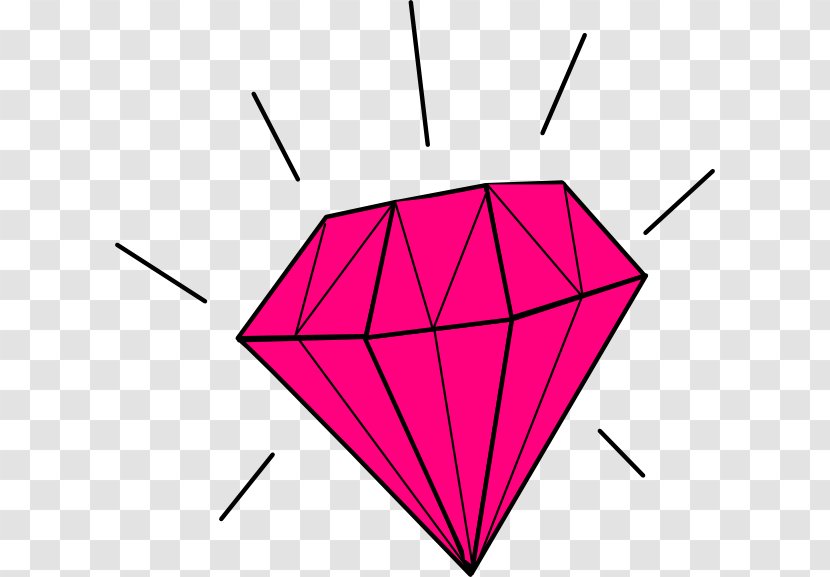 Pink Diamond Free Content Clip Art - Point - Diamonds Clipart Transparent PNG