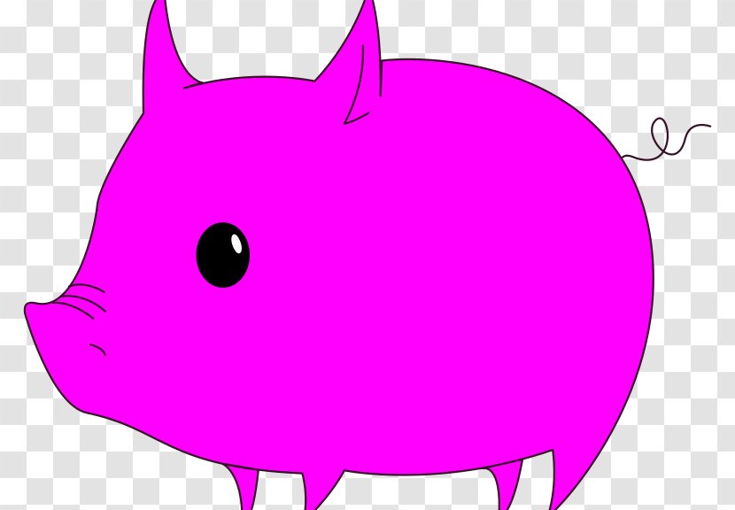 Domestic Pig Line Art Clip - Smile - Pince Nez Transparent PNG