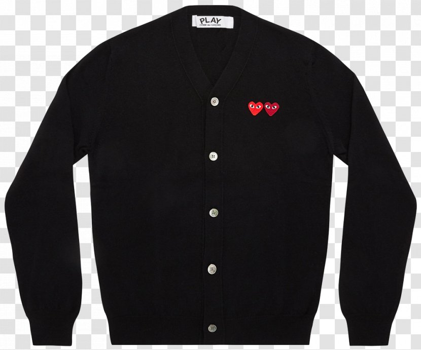 Cardigan Comme Des Garçons Jacket Waistcoat Shirt - Black - Grafitti Heart Transparent PNG