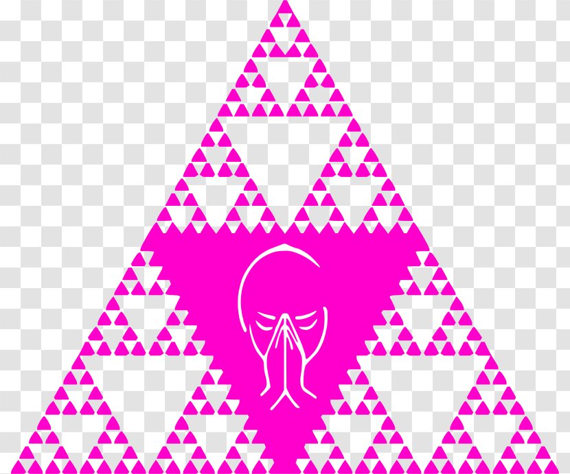 Fractal Sierpinski Triangle Drawing Hexagon Clip Art - Pink Transparent PNG