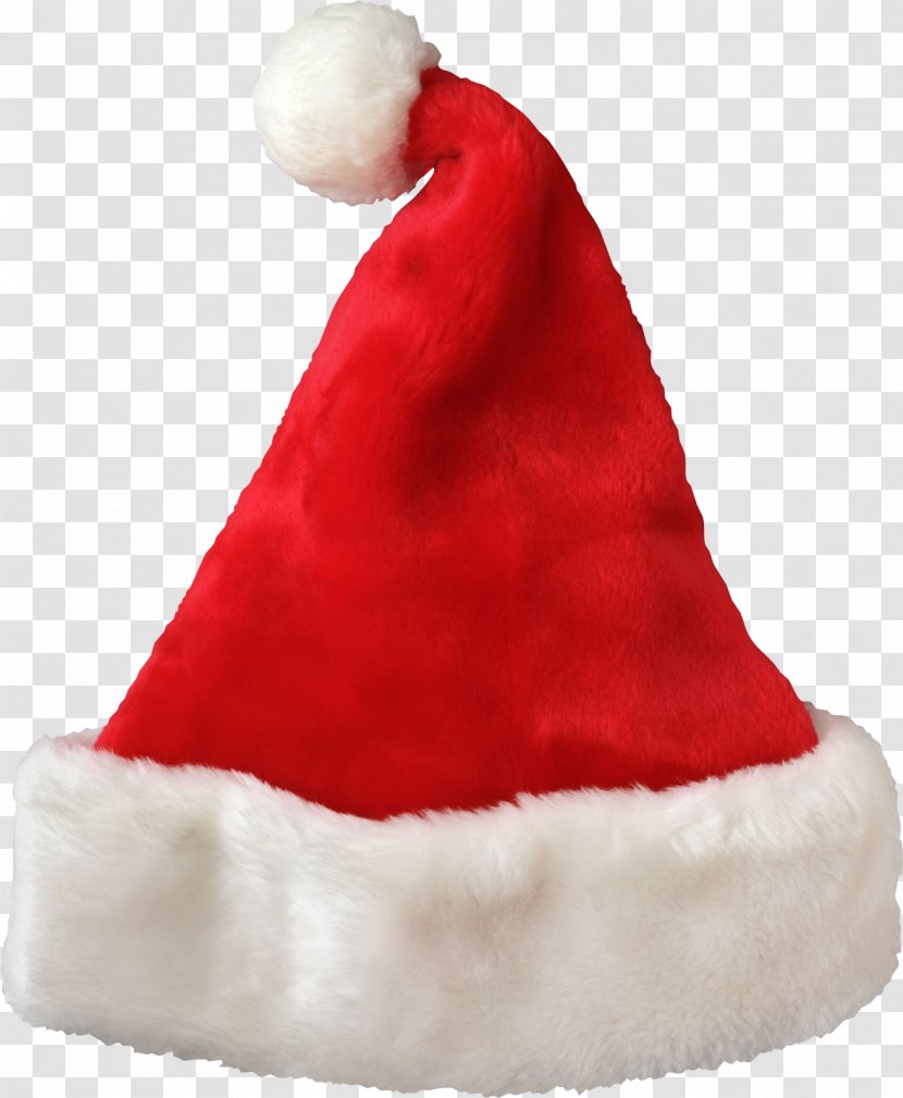 Santa Claus Bonnet Christmas Decoration Hat - Velvet - Holyday Transparent PNG