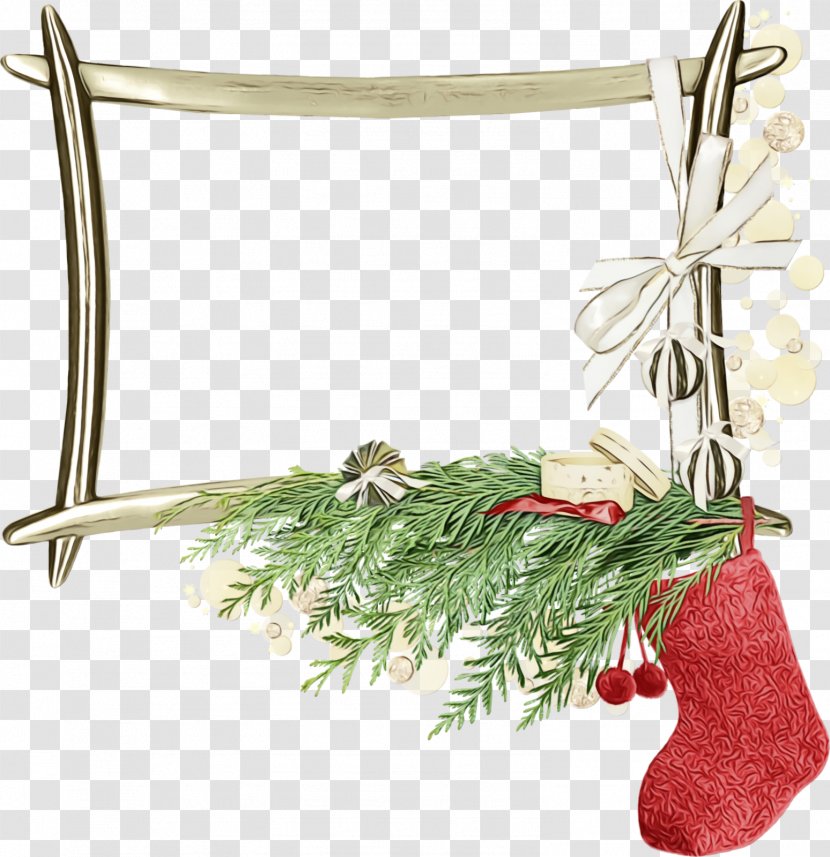 Christmas Stocking - Pine Family Decoration Transparent PNG